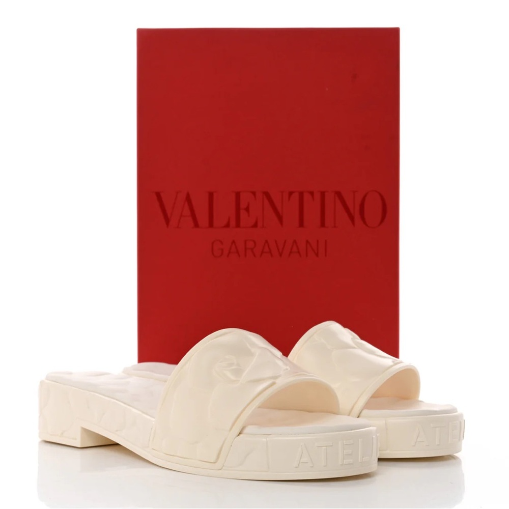 VALENTINO GARAVANI ATELIER SCULPTED PLATFORM POOLSIDE SLIDE MULES